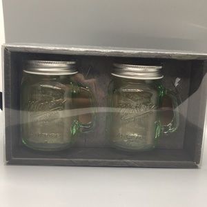 Green Mason Jar 2 Pc Salt & Pepper Shakers